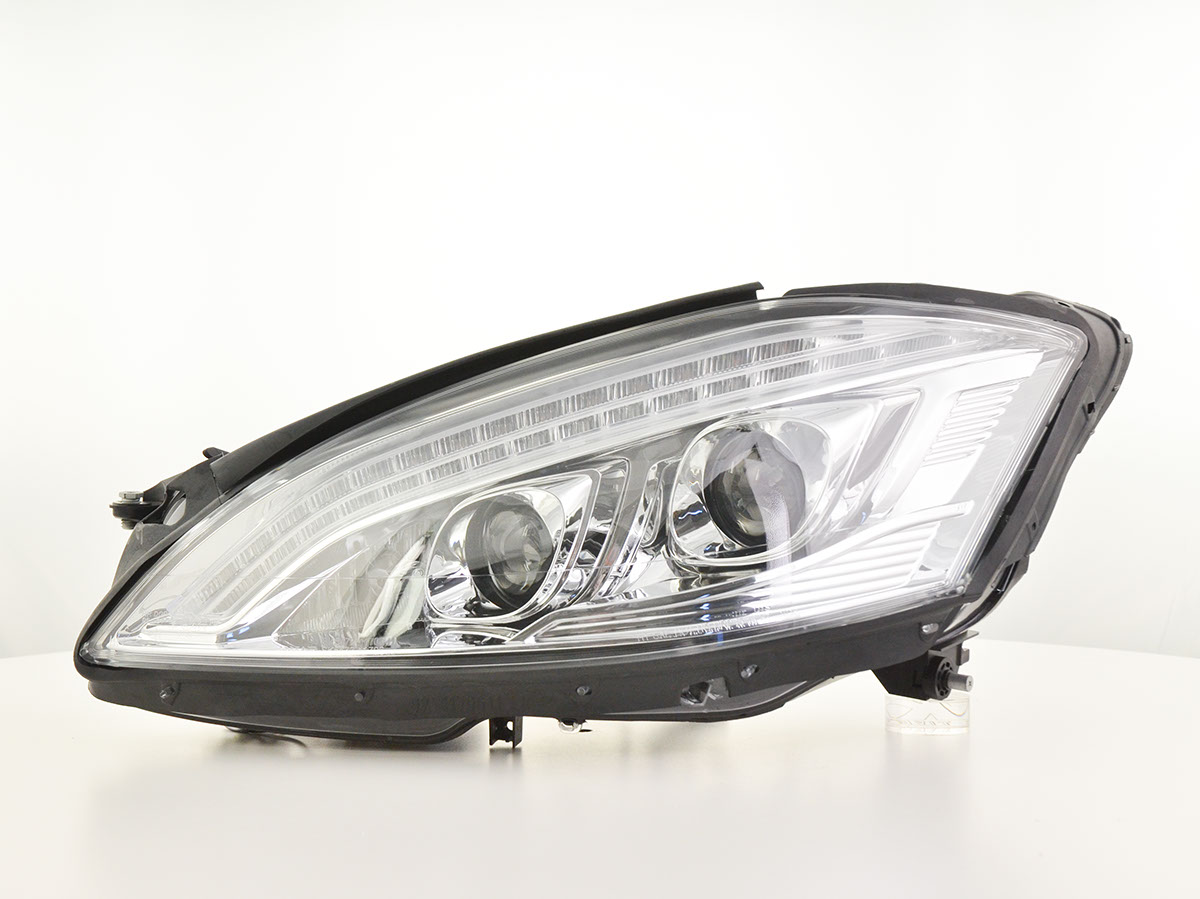 fényszórók Xenon nappali menetfény LED DRL kinézet  Mercedes-Benz s osztály W221 05-09 évjárat króm