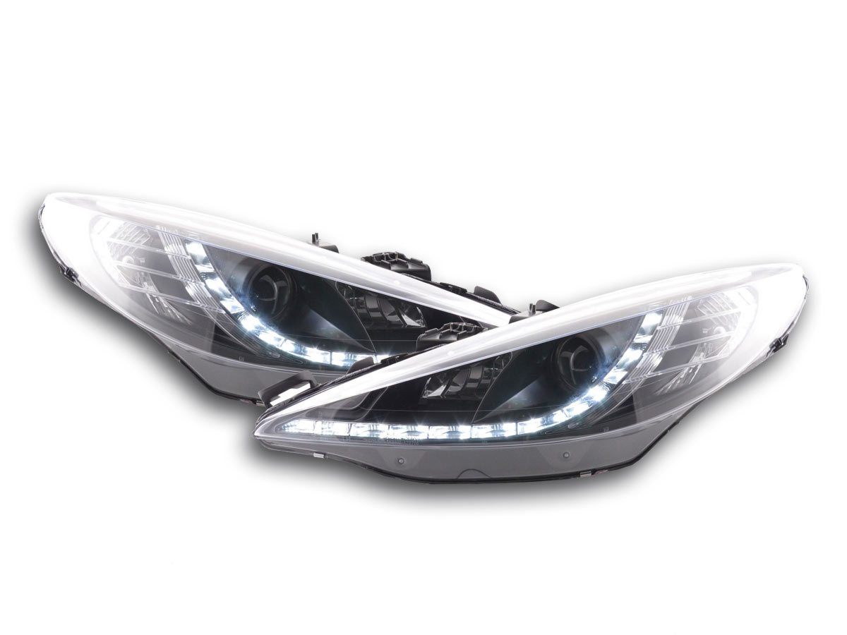 DRL Nappali menetfényes fényszóró Peugeot 207 évjárat: 06- fekete RHD