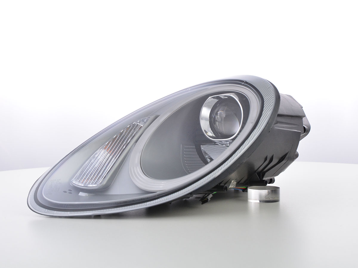 fényszórók Xenon nappali menetfény LED DRL kinézet Porsche Boxster Typ 987 04-09 évjárat ezüst
