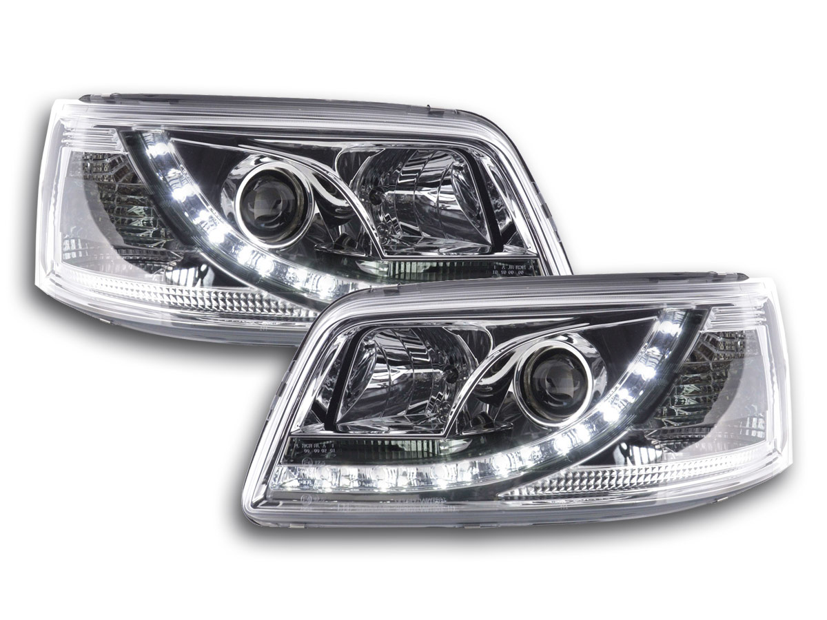 Nappali menetfényes fényszóró LED-es (DRL kinézet) VW Bus T5 évjárat: 03-09 króm