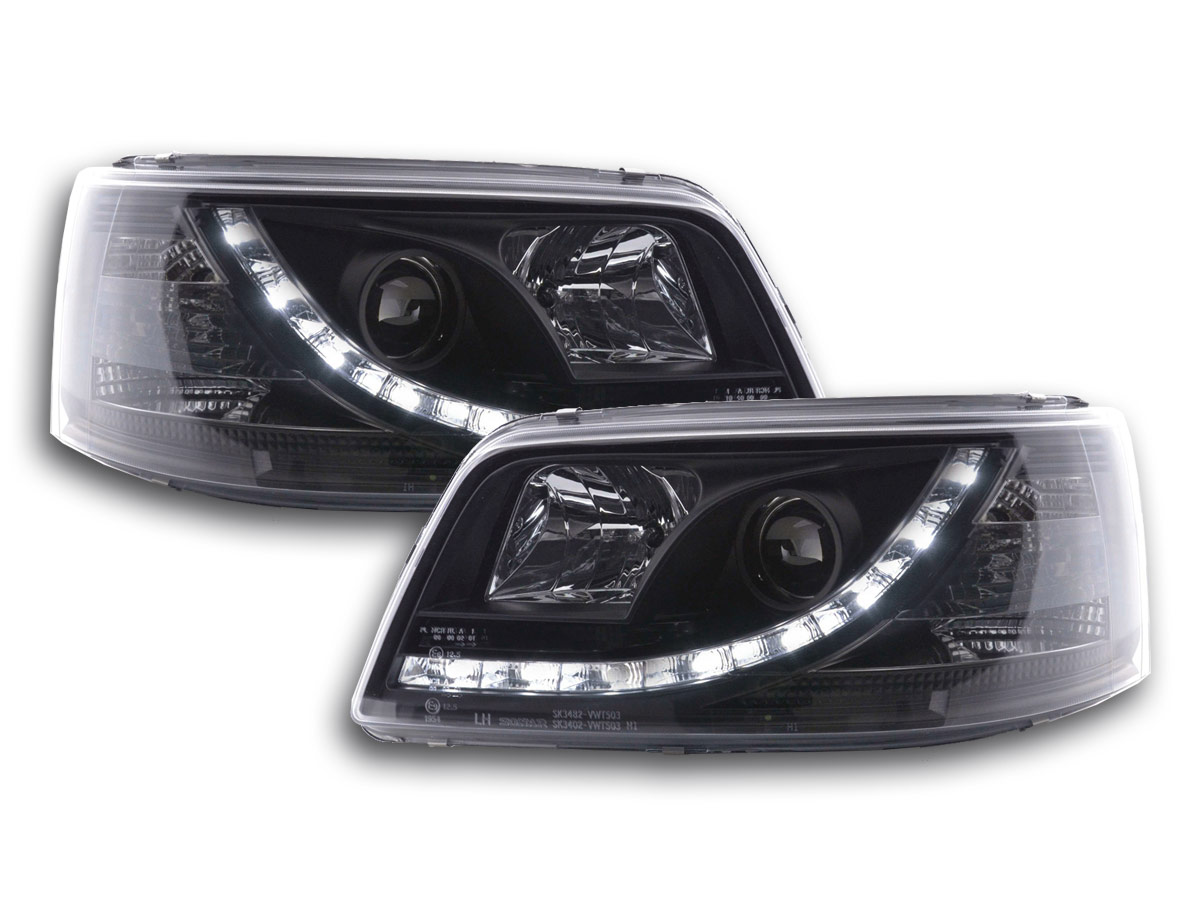 Nappali menetfényes fényszóró LED DRL-el VW Bus T5 évjárat: 03-09 fekete
