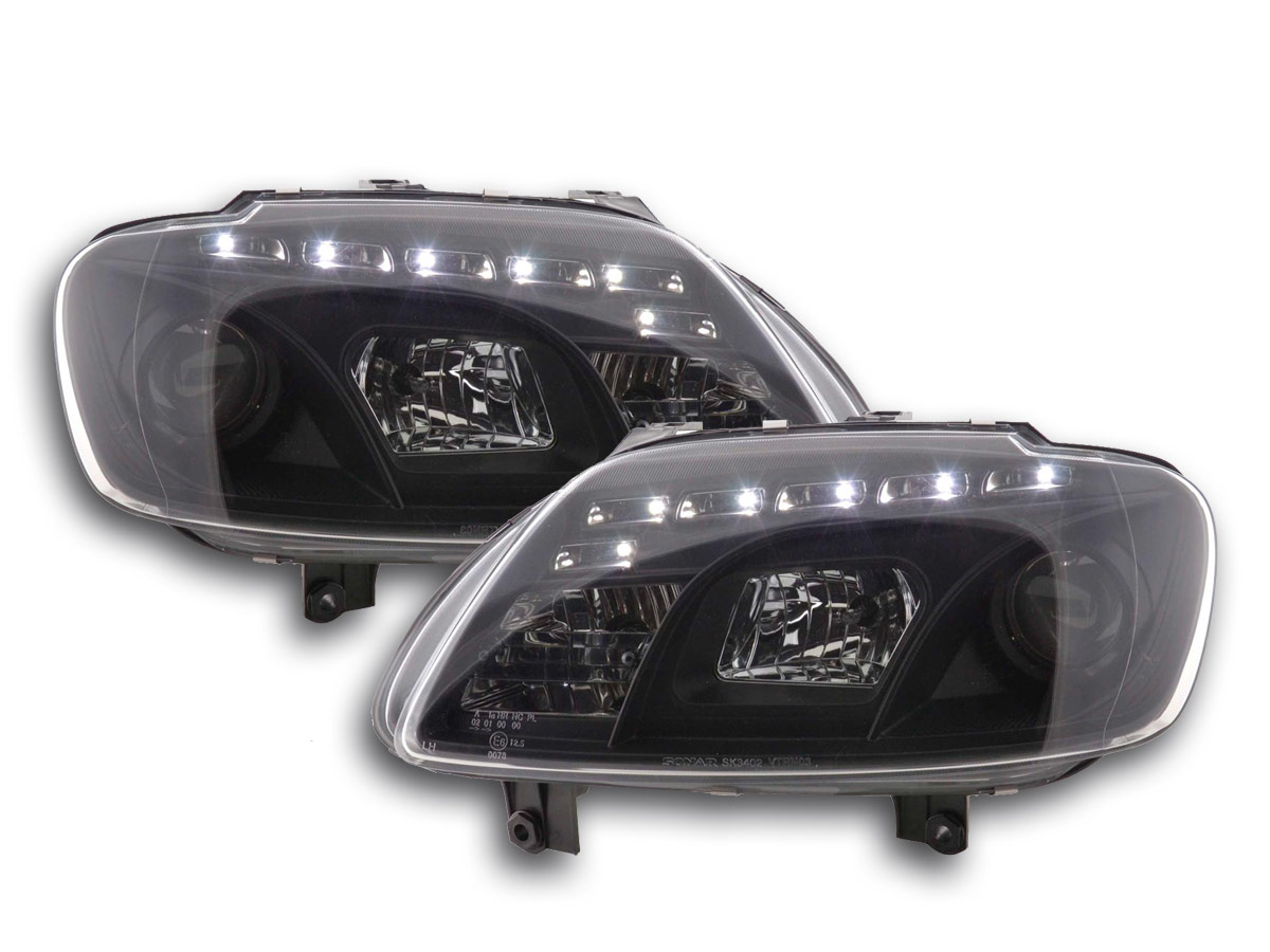 Nappali menetfényes fényszóró LED-es (DRL kinézet) VW Touran típus: 1T / VW Caddy típus: 2K évjárat: 03-06 fekete