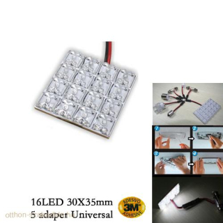 16 LED-es, 35x35mm-es, Adapteres LED Panel 