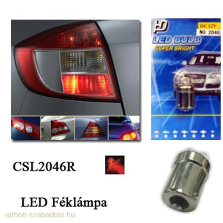 LED-es Féklámpa Izzó, (Piros), 1db 