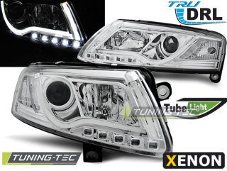 Audi A6 Első Lámpa, Tuning-Tec, Led Tube Lights, TRU DRL, Xenon (Évj.: 2004 - 2008)