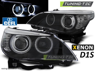 BMW E60/E61 Első Lámpa, Tuning-Tec, Angel Eyes, CCFL, Xenon (Évj.: 2005 - 2007)