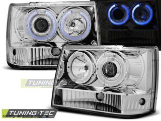 Chrysler Jeep Grand Cherokee Első Lámpa, Tuning-Tec, Angel Eyes (Évj.: 1993 - 1998)