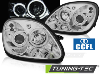 Mercedes Benz SLK R170, CCFL Angel Eyes Első Lámpa, (Évj.: 1996.04 - 2004) by Tuning-Tec