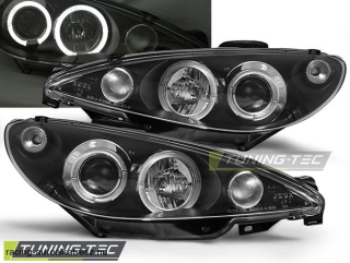 Peugeot 206 Első Lámpa, Tuning-Tec, Angel Eyes (Évj.: 1998.10 - 2002) 