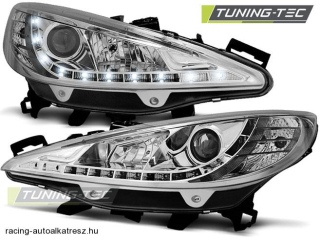 Peugeot 207 Első Lámpa, Tuning-Tec, Daylight, Nappali menetfény Optikás (Évj.: 2006.05 - 2009.06) 