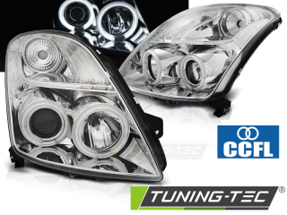 Suzuki Swift, CCFL Angel Eyes Első Lámpa, (Évj.: 2005.05 - 2010) by Tuning-Tec 