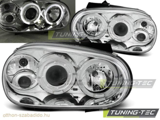 VW Golf 4 Első Lámpa, Tuning-Tec, Angel Eyes (Évj.: 1997.09 - 2003.09)