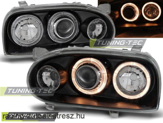 VW Golf 3 Első Lámpa, Tuning-Tec, Angel Eyes (Évj.: 1991.09 - 1997.08)