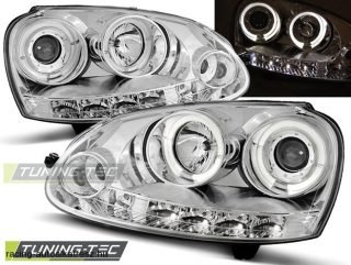 VW Golf 5 Első Lámpa, Tuning-Tec, Angel Eyes (Évj.: 2003.10 - 2009)
