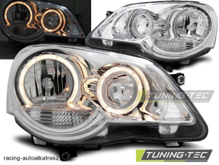VW Polo 9N Első Lámpa, Tuning-Tec, Angel Eyes (Évj.: 2005.04 - 2009)