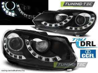 VW Golf 6 Első Lámpa, Tuning-Tec, Single TRU DRL, Daylight, CCFL,(Évj.: 2008.10 -től)