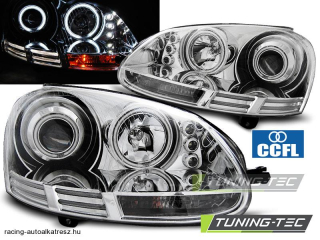 VW Golf 5 Első Lámpa, Tuning-Tec, Angel-Eyes, CCFL(Évj.: 2003.10 - 2009)