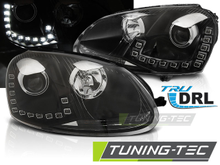 VW Golf 5 Első Lámpa, Tuning-Tec, TRU DRL, Nappali Menetfénnyel (Évj.: 2003.10 - 2009)