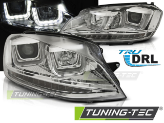 VW Golf 7, Első Lámpa, Fényszóró, U-Type DRL (Évj.: 2012.11 -től) by Tuning-Tec
