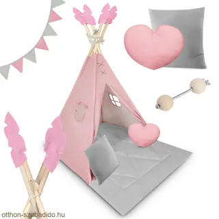 Ricokids gyerek indián sátor lámpákkal - NK-406 Nukido - rózsaszín
