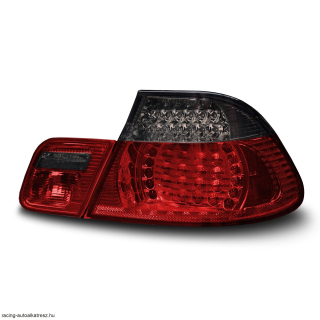 BMW E46 01-05 Limousine átlátszó/fekete/vörös LED hátsó lámpa