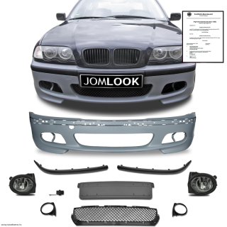 BMW E46 M Paket lökhárító 98-05, Limo/Touring, króm ködlámpával