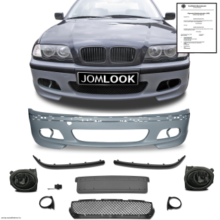 BMW E46 M Paket lökhárító 98-05, Limo/Touring, füstös ködlámpával