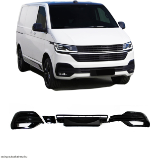 VW T6  2019- Bus Transporter lökhárító betét, fényes fekete