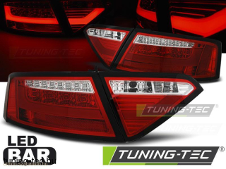 AUDI A5 07-06.11 COUPE RED WHITE LED BAR Tuning-Tec Hátsó Lámpa