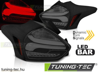FORD FOCUS 3 15-18 HATCHBACK BLACK SMOKE SEQ LED Tuning-Tec Hátsó Lámpa