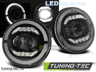 CHRYSLER JEEP WRANGLER TJ/ LJ/ JK 96-18 ANGEL EYE LED BLACK Tuning-Tec Fényszóró