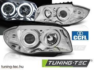 BMW 1 E87/E81/82/88 04-11 ANGEL EYES CHROME Tuning-Tec Fényszóró