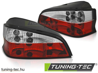PEUGEOT 106 96-03 RED WHITE Tuning-Tec Hátsó Lámpa