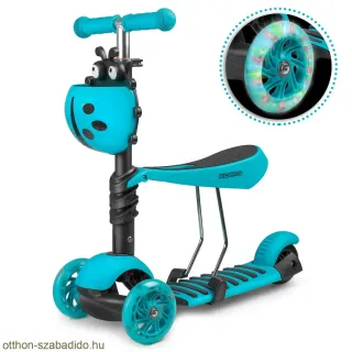 Ricokids háromkerekű gyerek buggy világító kerekekkel, kék