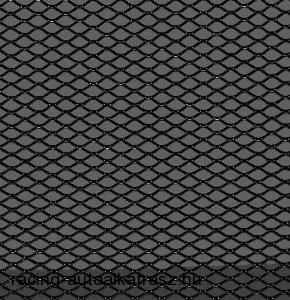 Fekete fémhálós rács 125x25 cm