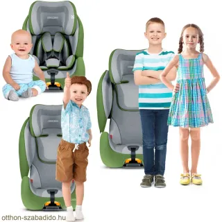 Ricokids Qway ISOFIX autósülés 9-36 kg szürke-zöld