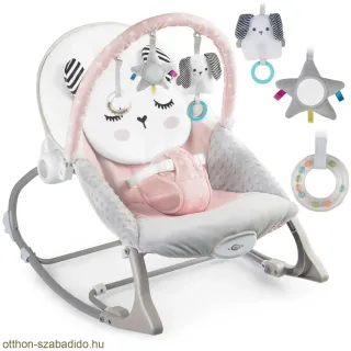 Ricokids többfunkciós nyugágy, vibrációval, rózsaszín