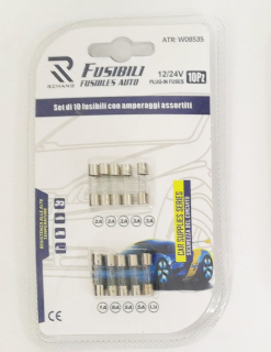 17244, üvegbiztosíték,10 db-os
