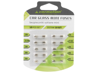 Autó biztosíték üveg mini 
