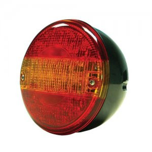 Hátsó Kerek LED lámpa - 3 funkciós - 24V - 140mm
