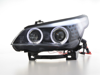 fényszórók Xenon Angel Eyes BMW széria:s 5 E60/E61 évjárat: 07-10 fekete