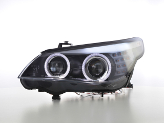 fényszórók Xenon Angel Eyes BMW széria:s 5 E60/E61 évjárat: 07-10 fekete AFS