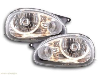 Fényszóró Angel Eyes Opel Corsa B évjárat: 93-00 króm RHD
