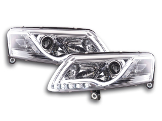 Xenon Nappali menetfényes fényszóró LED DRL-el Audi A6 4F évjárat: 04-08 króm