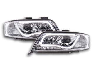 Nappali menetfényes fényszóró Set Audi A6 típus: 4B évjárat: 01-04 króm RHD
