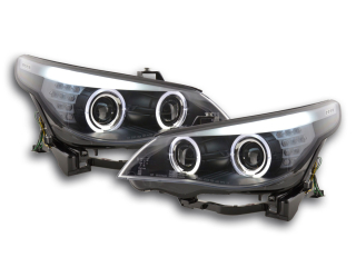 Angel Eye Fényszóró  LED Xenon BMW széria: 5 E60/E61 évjárat: 03-04 fekete króm RHD