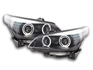 Angel Eye Fényszóró  LED Xenon BMW széria: 5 E60/E61 évjárat: 05-08 fekete króm RHD