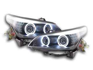 Fényszóró Angel Eyes CCFL Xenon BMW széria: 5 E60/E61 évjárat: 03-04 fekete RHD