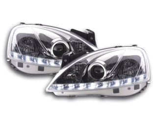 DRL Nappali menetfényes fényszóró  Opel Corsa C évjárat: 01-06 króm