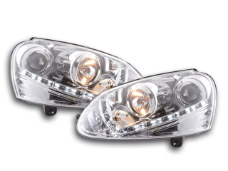 DRL Nappali menetfényes fényszóró VW Golf 5 típus: 1K évjárat: 03-08 króm RHD